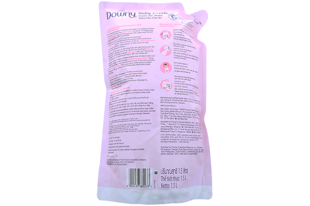 Nước xả Downy Baby Gentle túi 1.5 lít