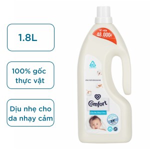 Nước xả cho bé Comfort với công thức riêng dịu nhẹ cho da nhạy cảm chai 1.8 lít