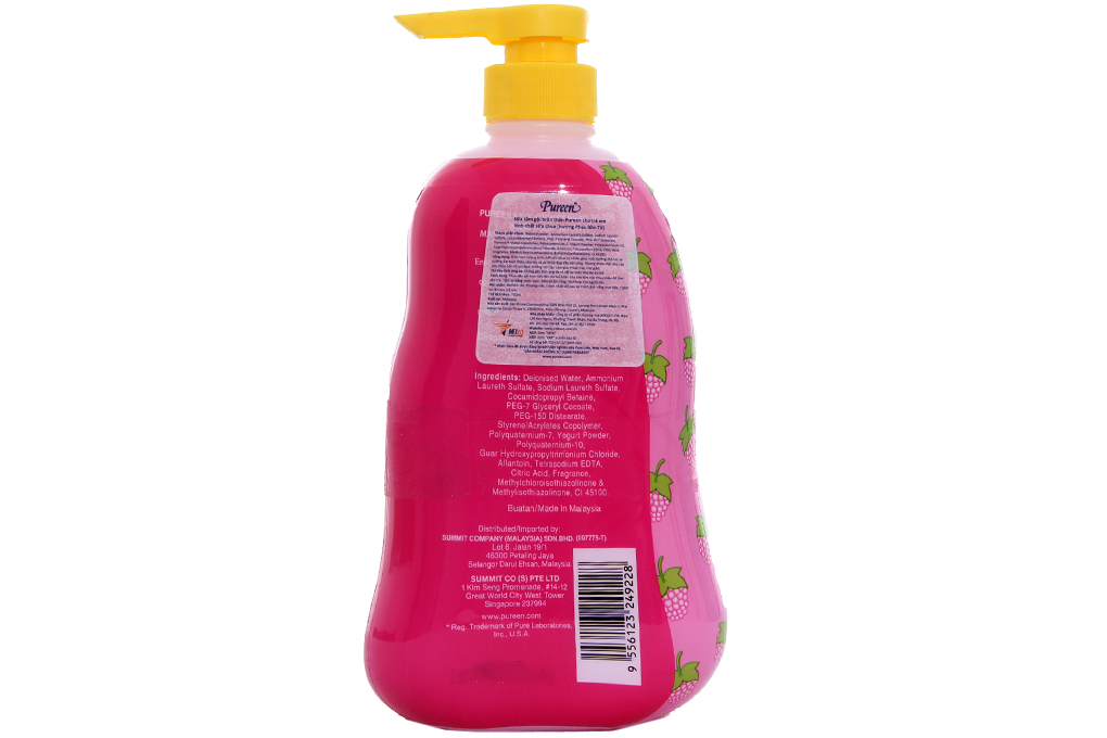 Sữa tắm gội toàn thân Pureen hương phúc bồn tử 750ml