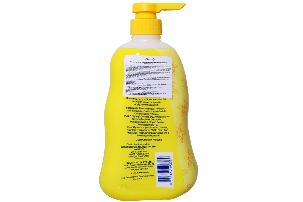 Sữa tắm gội toàn thân Pureen hương sữa chua vani 750ml