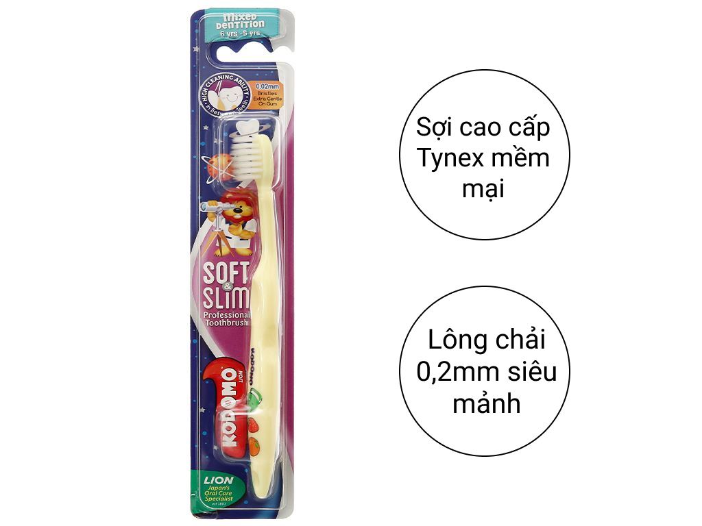 Bàn chải cho bé 6 - 9 tuổi Kodomo lông mềm mảnh (giao màu ngẫu nhiên) 2