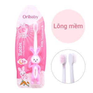 Bàn chải đánh răng cho bé trên 3 tuổi Oribaby Rabbit (giao màu ngẫu nhiên)