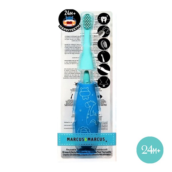 Bàn chải cho bé Marcus & Marcus MNMRC06-BL silicone mềm (từ 2 tuổi) - AVAKids.com