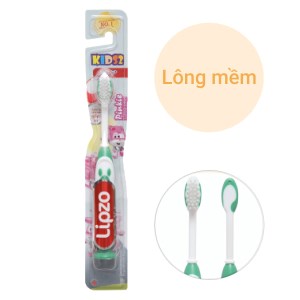 Bàn chải cho bé trên 5 tuổi Lipzo Kids 2 lông mềm (giao màu ngẫu nhiên)