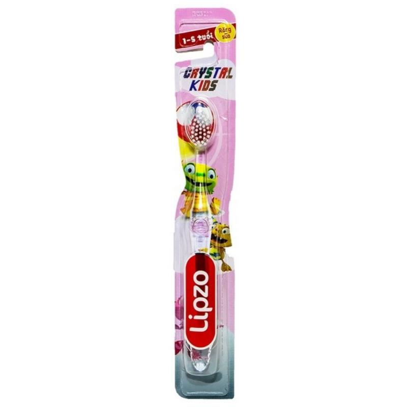 Bàn chải cho bé Lipzo Crystal Kids lông siêu mềm (1 - 5 tuổi) - Màu ngẫu nhiên