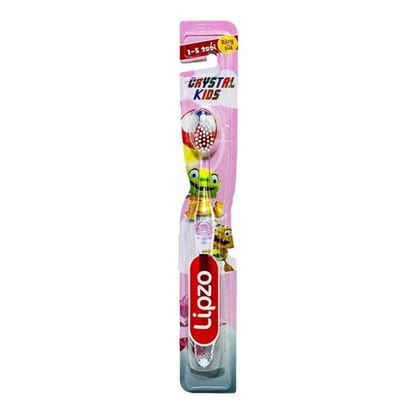 Bàn Chải Cho Bé Lipzo Crystal Kids Lông Siêu Mềm (1 - 5 Tuổi) - Màu Ngẫu Nhiên