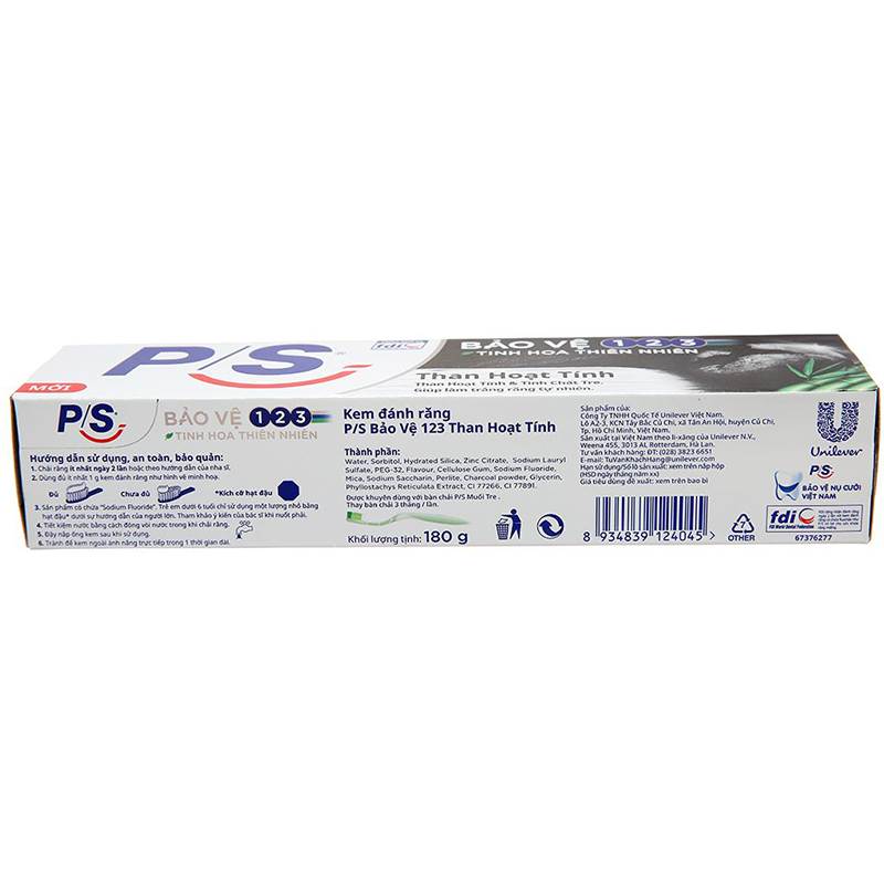 Kem đánh răng từ 6 tuổi P/S Bảo Vệ 123 Tinh Hoa Thiên Nhiên hương lá tre 230g 8