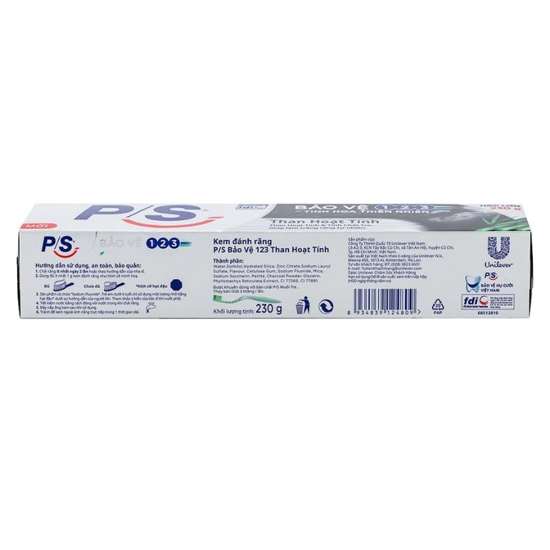 Kem đánh răng từ 6 tuổi P/S Bảo Vệ 123 Tinh Hoa Thiên Nhiên hương lá tre 230g 3