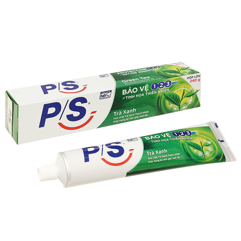 Kem đánh răng từ 6 tuổi P/S bảo vệ 123 tinh hoa thiên nhiên hương trà xanh 240g - AVAKids.com
