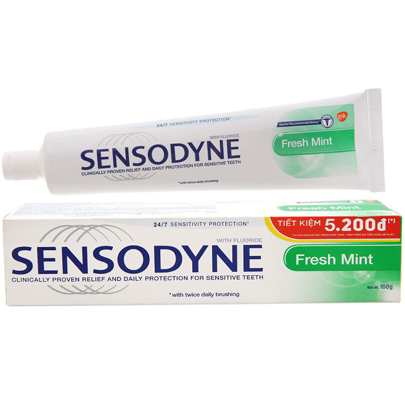Kem Đánh Răng Hương Bạc Hà Sensodyne Fresh Mint 160G