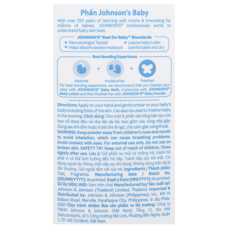 Phấn thơm cho bé Johnsons Baby Powder 200g 11