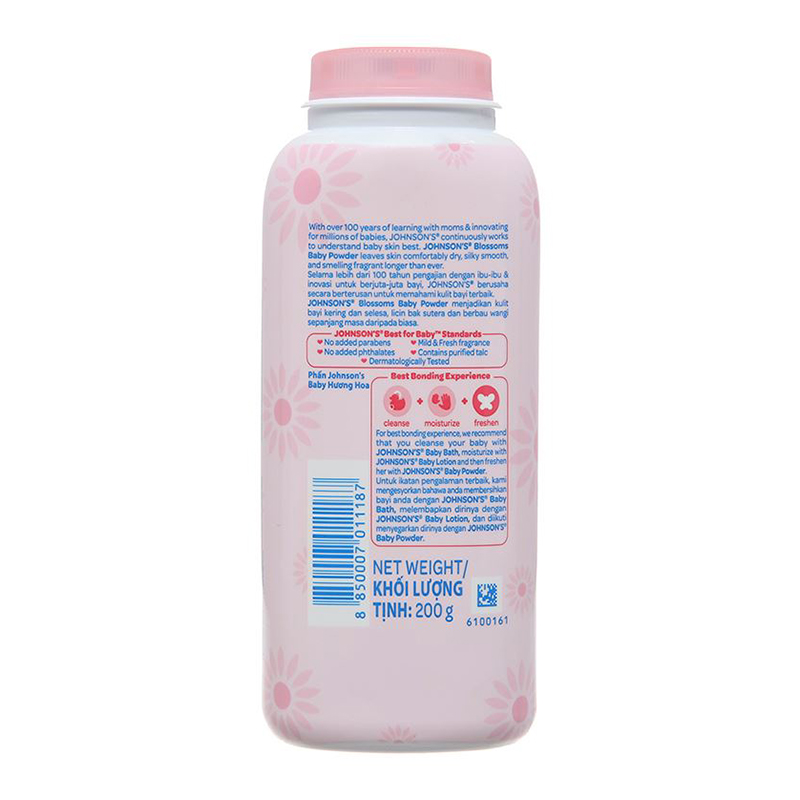 Phấn thơm cho bé Johnsons Blossoms 200g 2