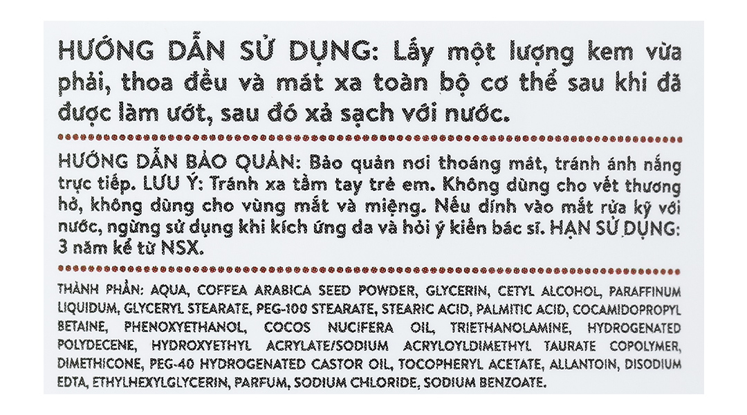Kem tẩy tế bào chết Felina hạt cà phê & tinh dầu dừa