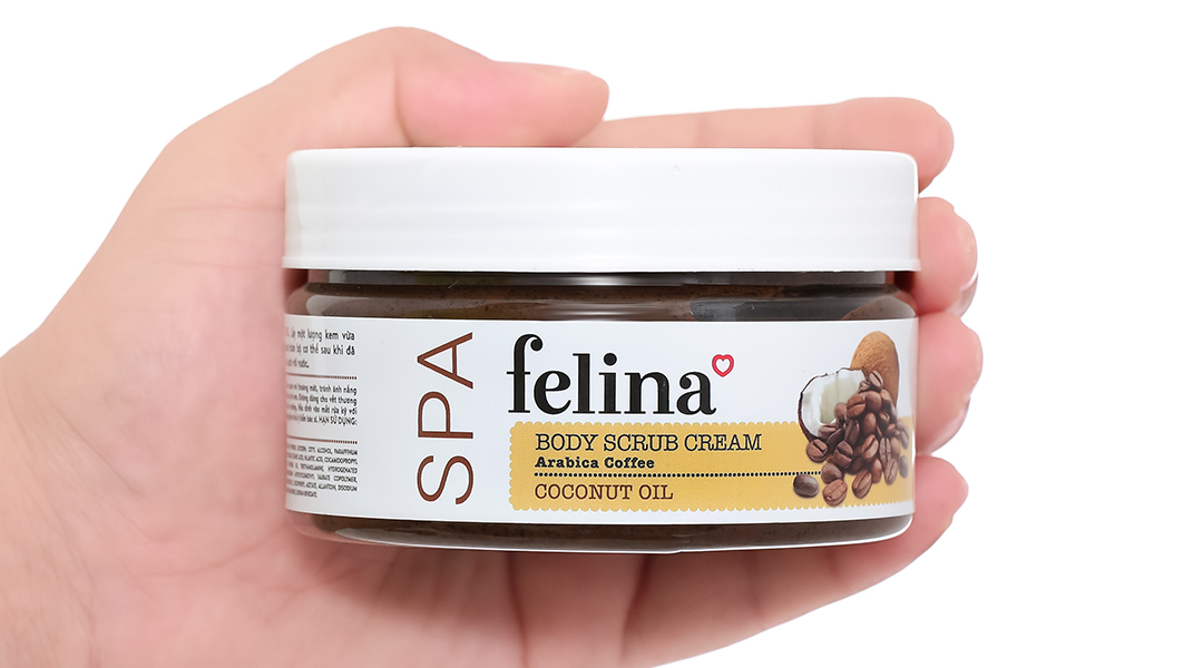 Kem tẩy tế bào chết Felina hạt cà phê & tinh dầu dừa