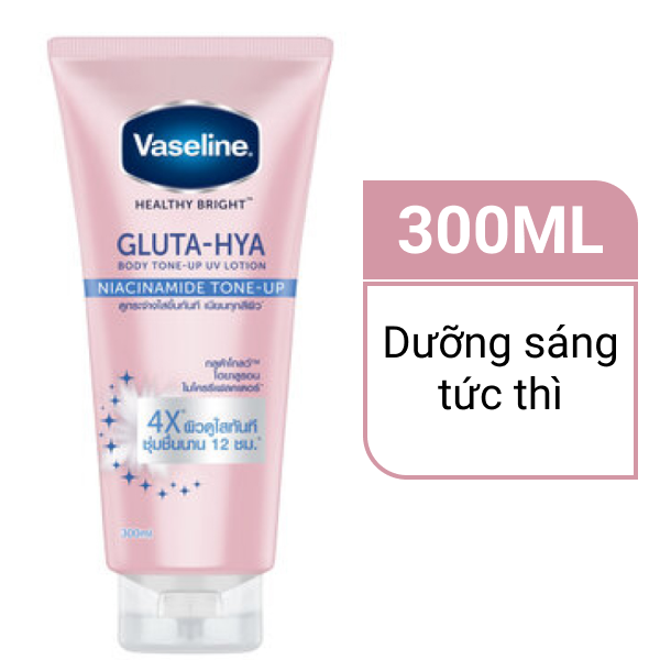 Sữa dưỡng thể Vaseline Gluta-Hya nâng tông tức thì 300ml