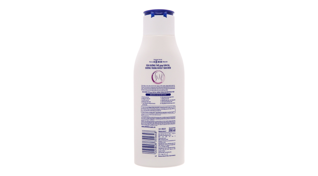 Sữa dưỡng thể Nivea Night White giúp săn da, dưỡng trắng