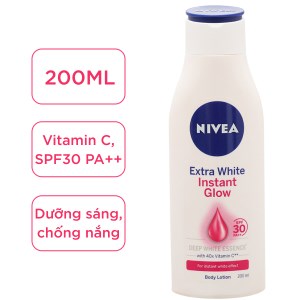 Sữa dưỡng thể Nivea Instant White săn da SPF 30/PA++ 200ml