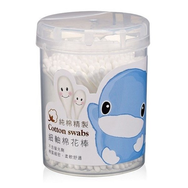 Tăm bông cho bé thân giấy KuKu KU1102 đầu nhỏ hũ 200 cây - AVAKids.com