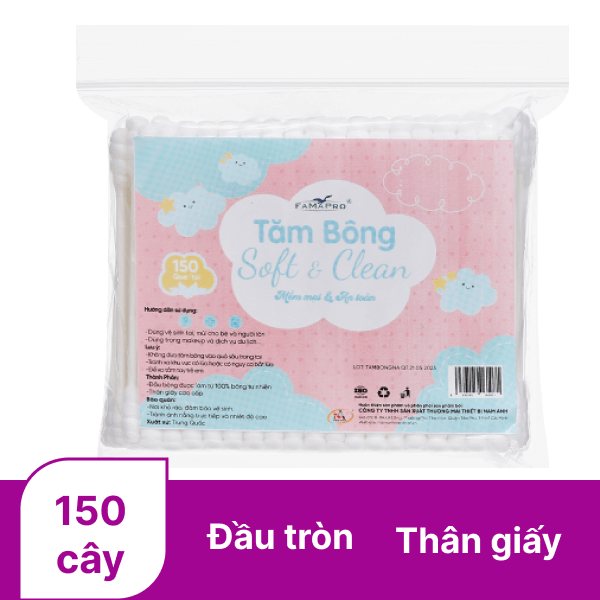 Tăm bông Famapro bịch 150 cây