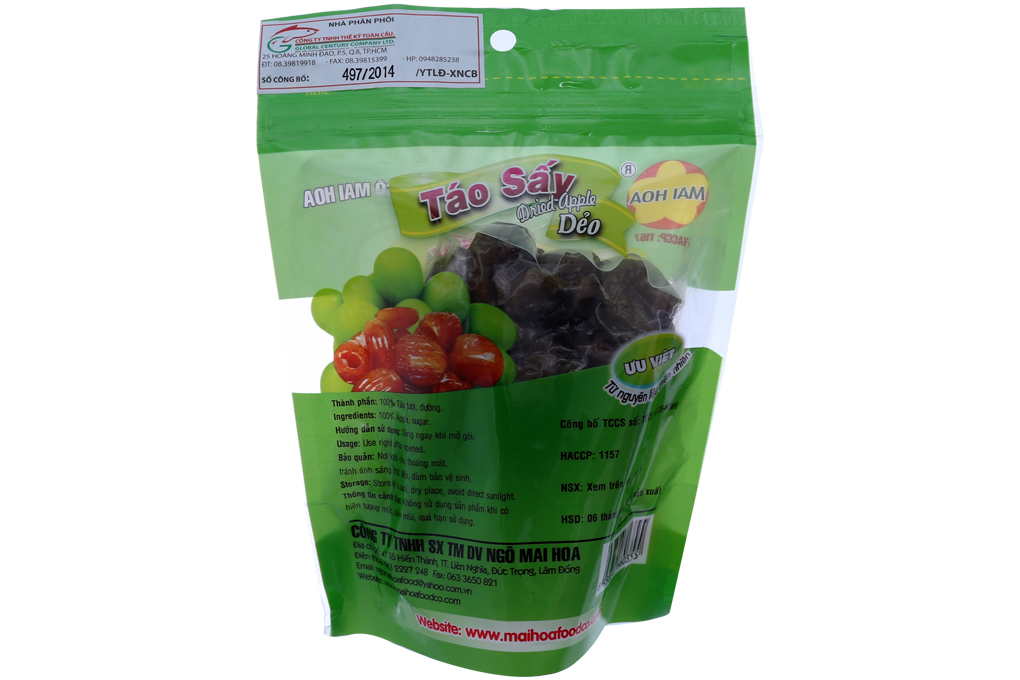 Táo sấy dẻo Mai Hoa gói 300g