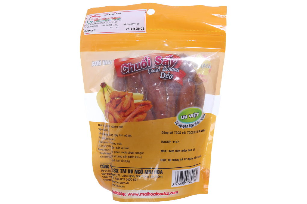 Chuối sấy dẻo Mai Hoa gói 300 gam