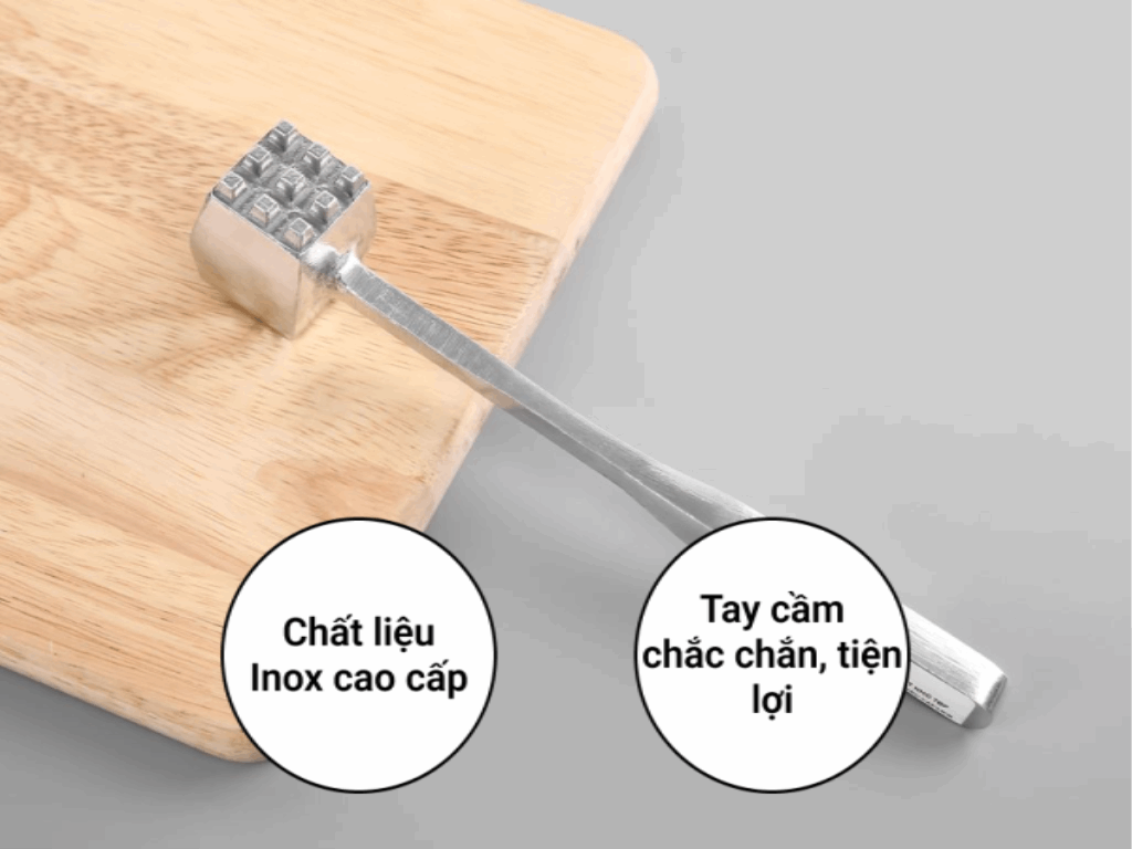 Búa đập thịt nhỏ nhôm đúc Tân Bách Phát 21cm 2