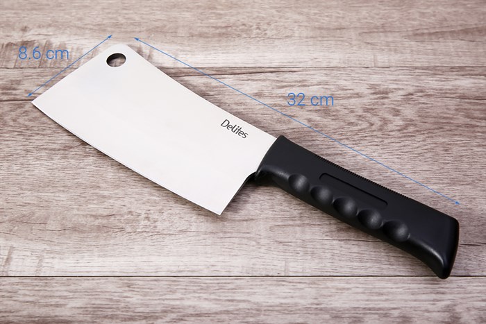 Dao chặt inox Delites P1934-P1 Màu Đen