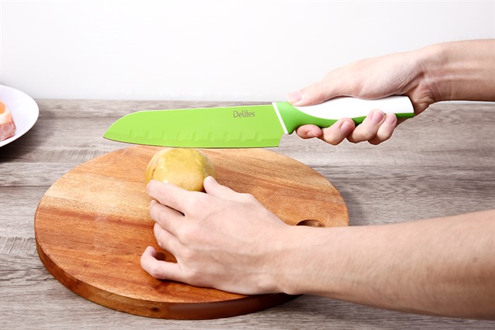 Dao thái inox Delites PT1103-Q Màu Xanh lá