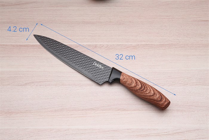 Dao thái inox Delites LK-2105 Màu Nâu