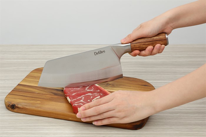 Dao chặt inox Delites CW KF19 Màu Nâu