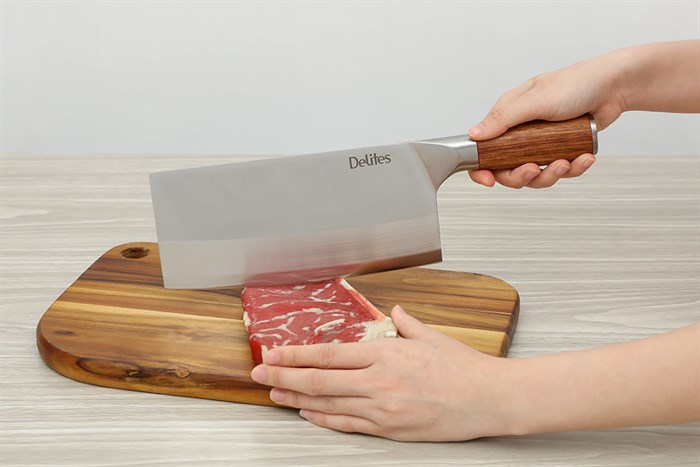 Dao chặt inox Delites CW KF20 Màu Nâu