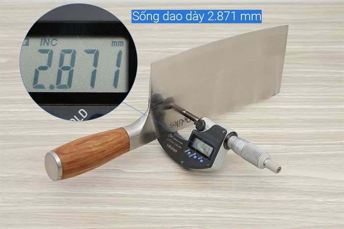 Dao chặt inox Delites CW KF20 Màu Nâu