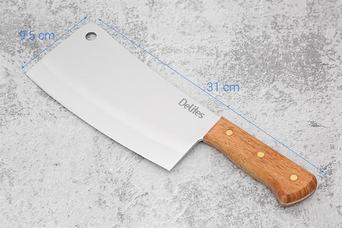 Dao chặt inox Delites CW-KF24 Màu Nâu