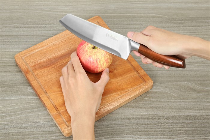 Dao thái inox Delites CW-H031 Màu Nâu