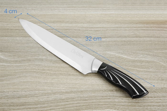 Dao thái inox Delites CW-H034 Màu Đen