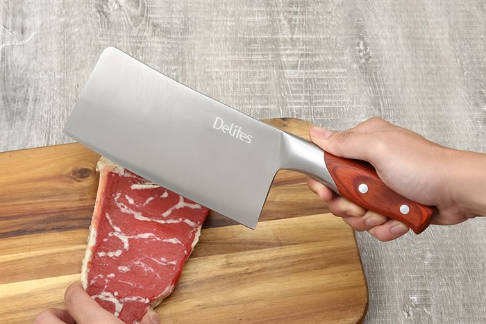 Dao chặt inox Delites CF7172 Màu Nâu