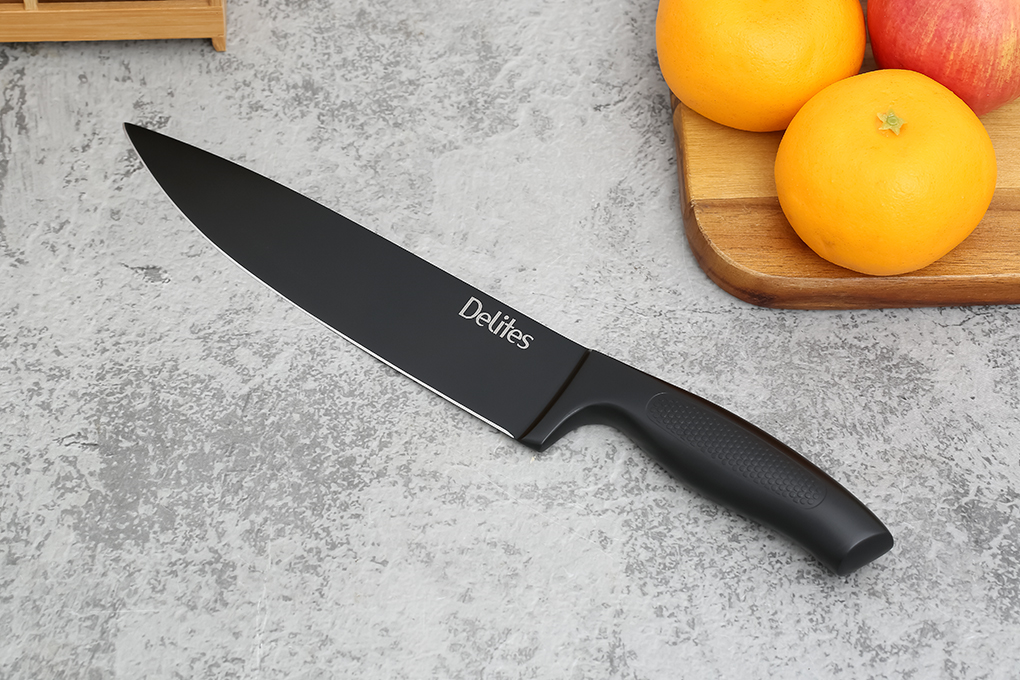 Dao thái inox Delites CW-S016A-2 Màu Đen