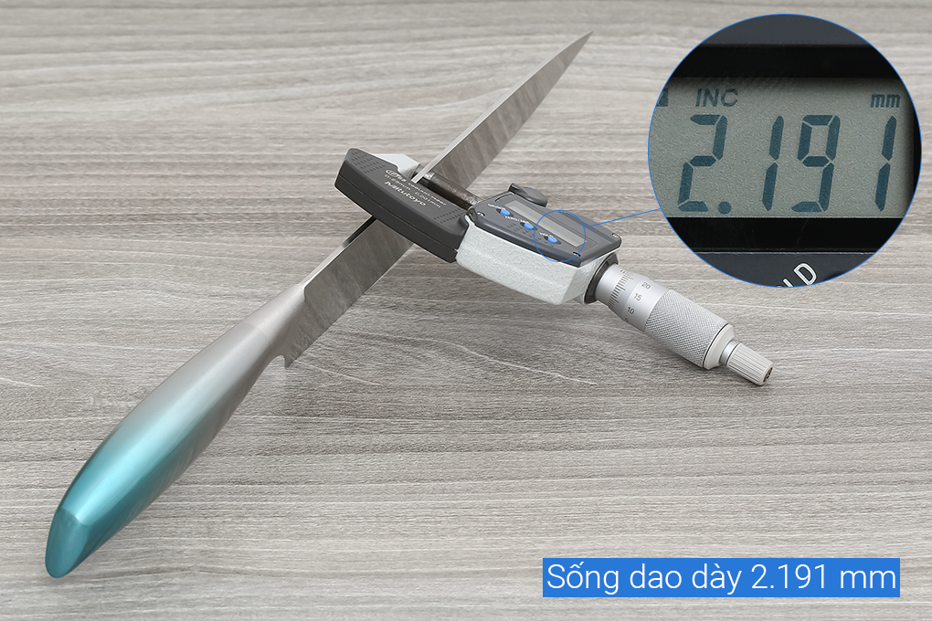 Dao thái inox Delites CW-S013 Màu Xanh Dương