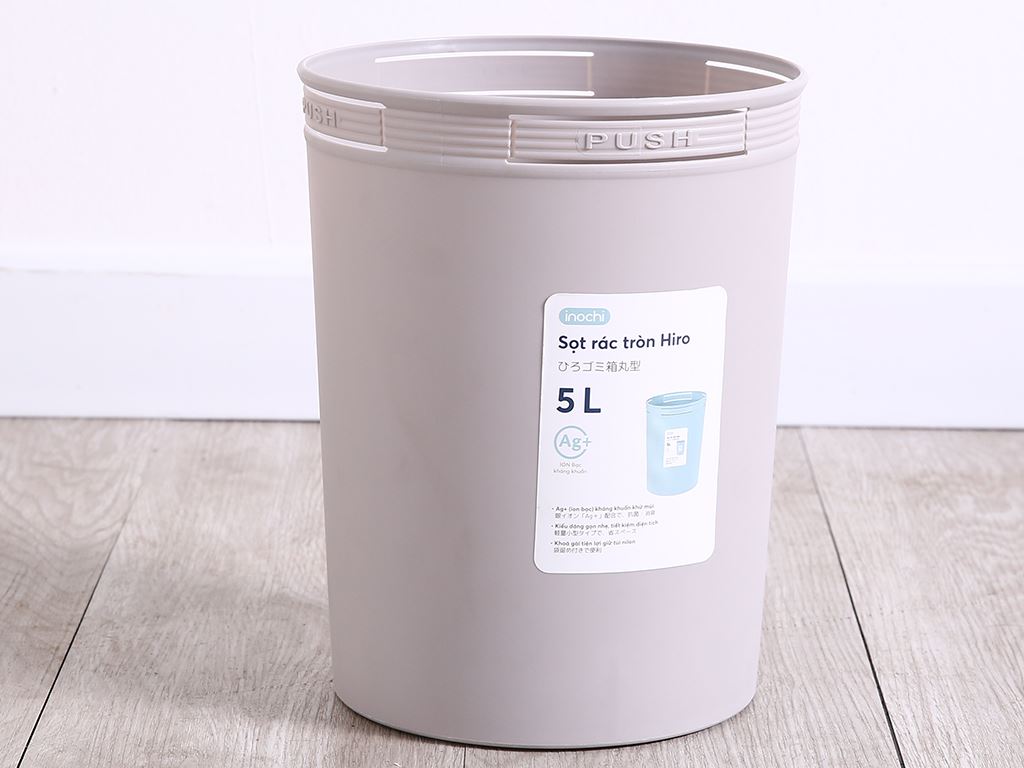 Sọt rác tròn Inochi Hiro 5 lít giá tốt tại Bách hoá XANH