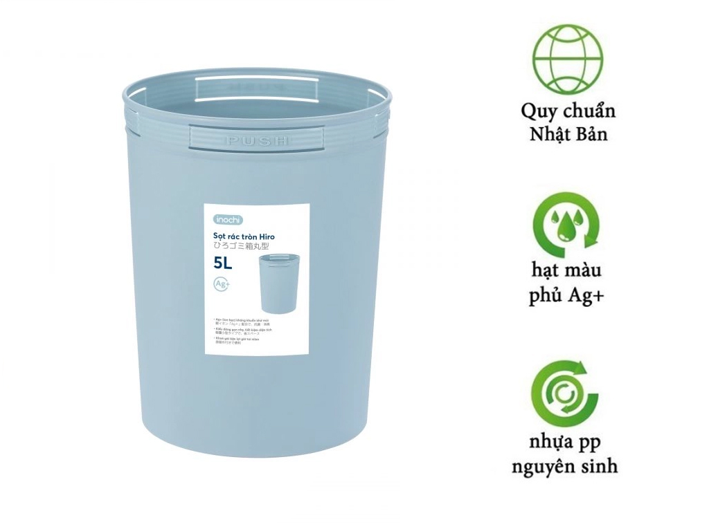 Sọt rác tròn Inochi Hiro 5 lít giá tốt tại Bách hoá XANH