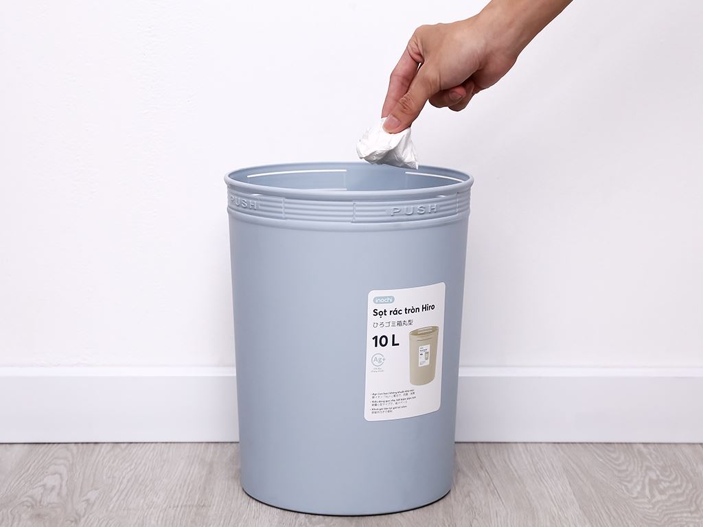 Sọt rác tròn Inochi Hiro 10 lít giá tốt tại Bách hoá XANH