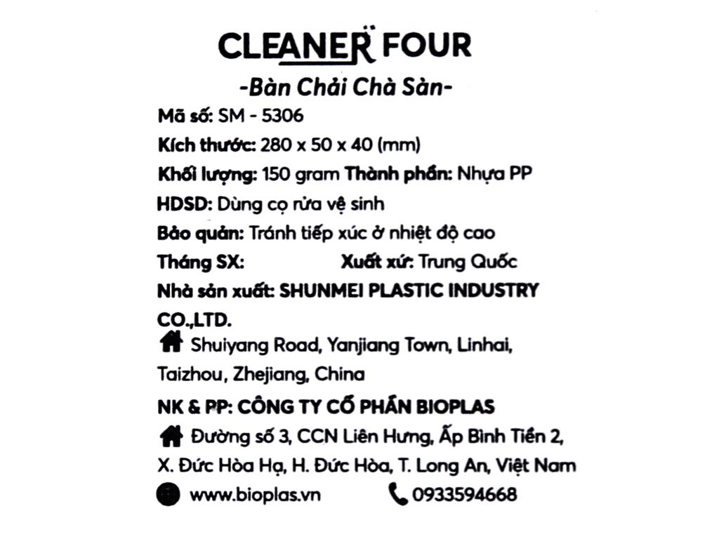 Bàn chải chà sàn Bioplas Cleaner Four 28cm 6