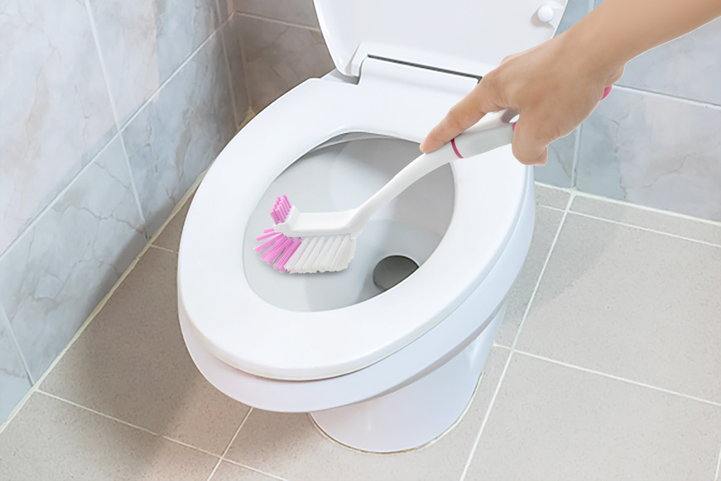 Bàn chải nhựa vệ sinh nhà tắm có râu Tashuan 32 cm