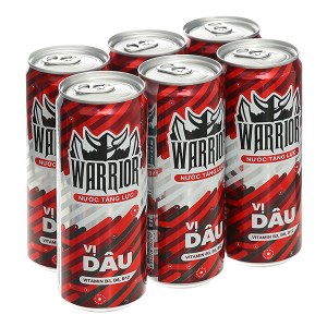 6 lon nước tăng lực Warrior hương dâu 325ml