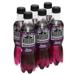 6 chai nước tăng lực Warrior hương nho 330ml