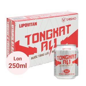 Thùng 24 lon nước tăng lực Lipovitan mật nhân Tongkat Ali 250ml