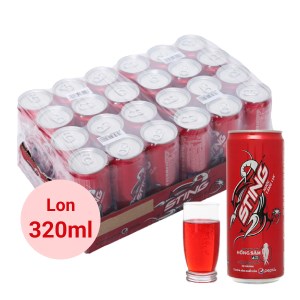 24 lon nước tăng lực Sting hương dâu 320ml