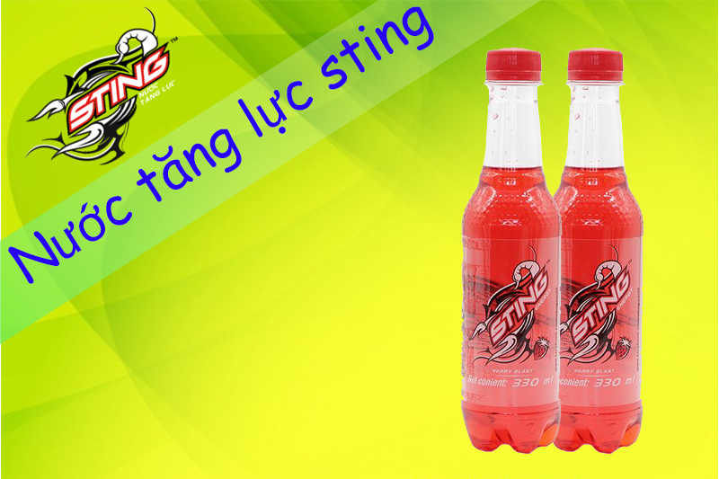 Nước tăng lực Sting Dâu tây chai 330ml (thùng 24 chai)
