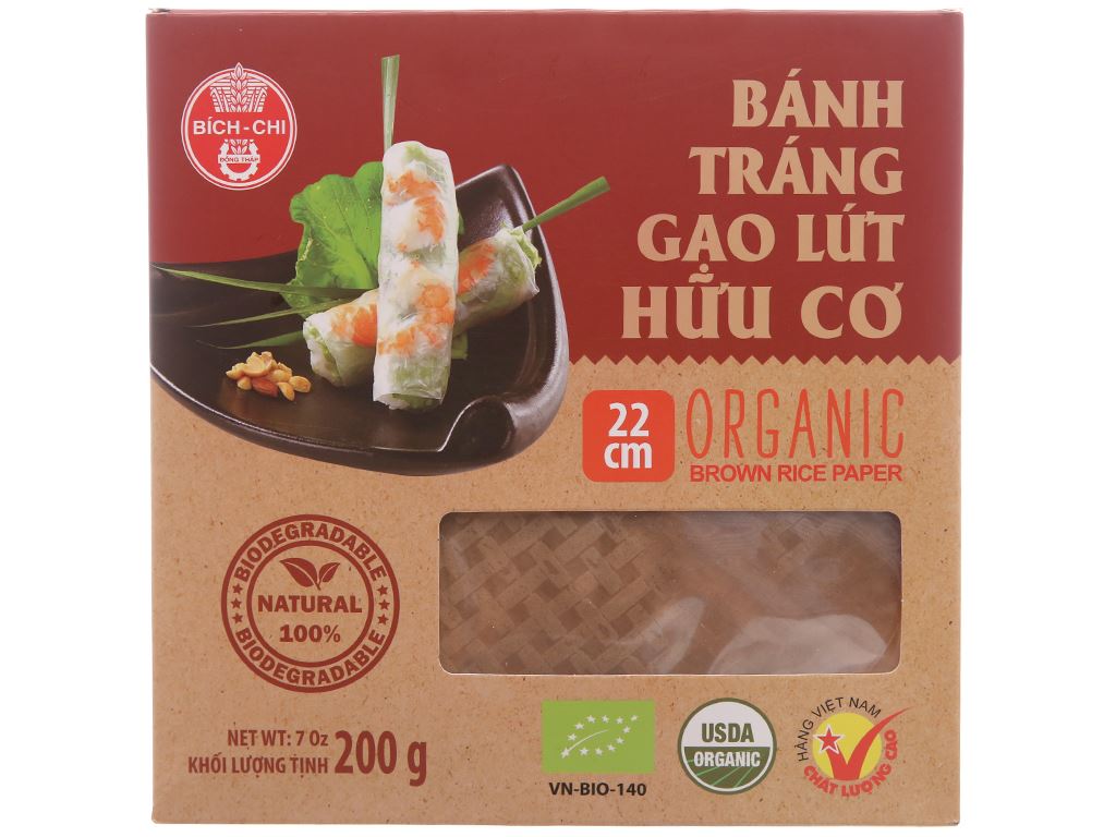 Banh Trang Gao Luc/ Brown Rice Paper 10oz- round 22cm / Pack Of 3