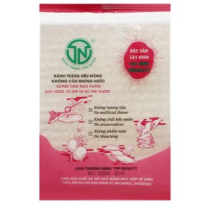 Bánh tráng siêu mỏng 16cm x 22cm không nhúng nước Tân Nhiên gói 120g